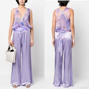 Forte Forte loose-wrap star-print top